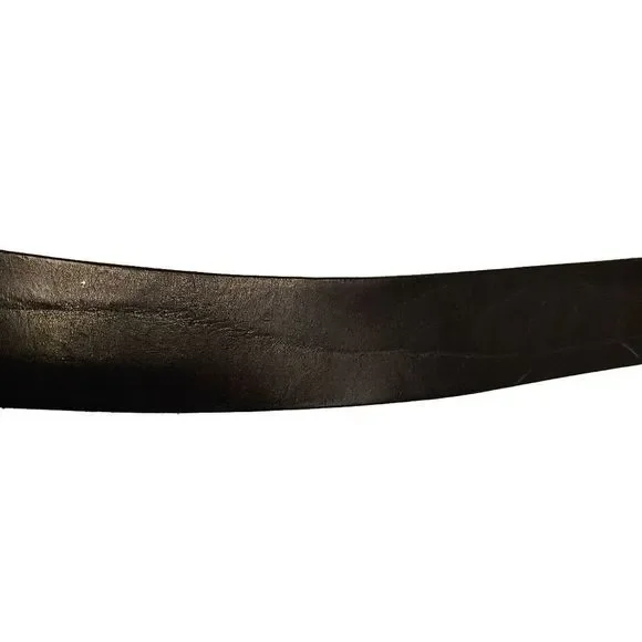 Levi Belt Logo Metal Buckle 100% Real Leather circa 90' s Black size S - Picture 14 of 16